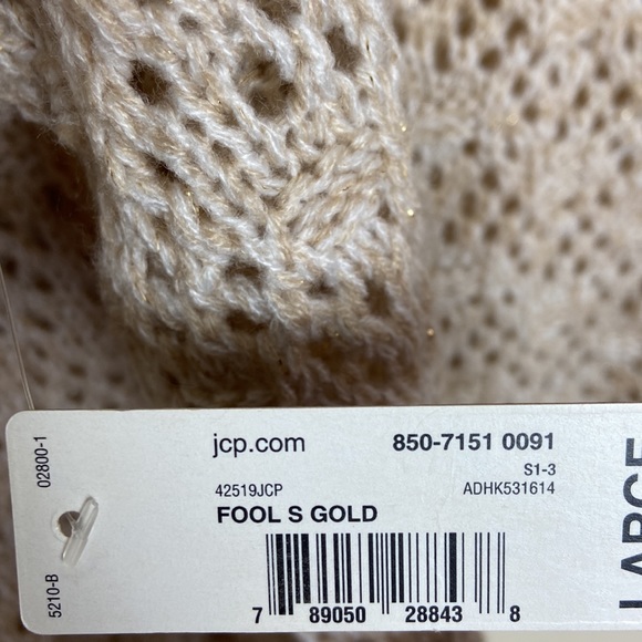 a.n.a. Large lace like Gold & Light Brown Sweater - Picture 8 of 8